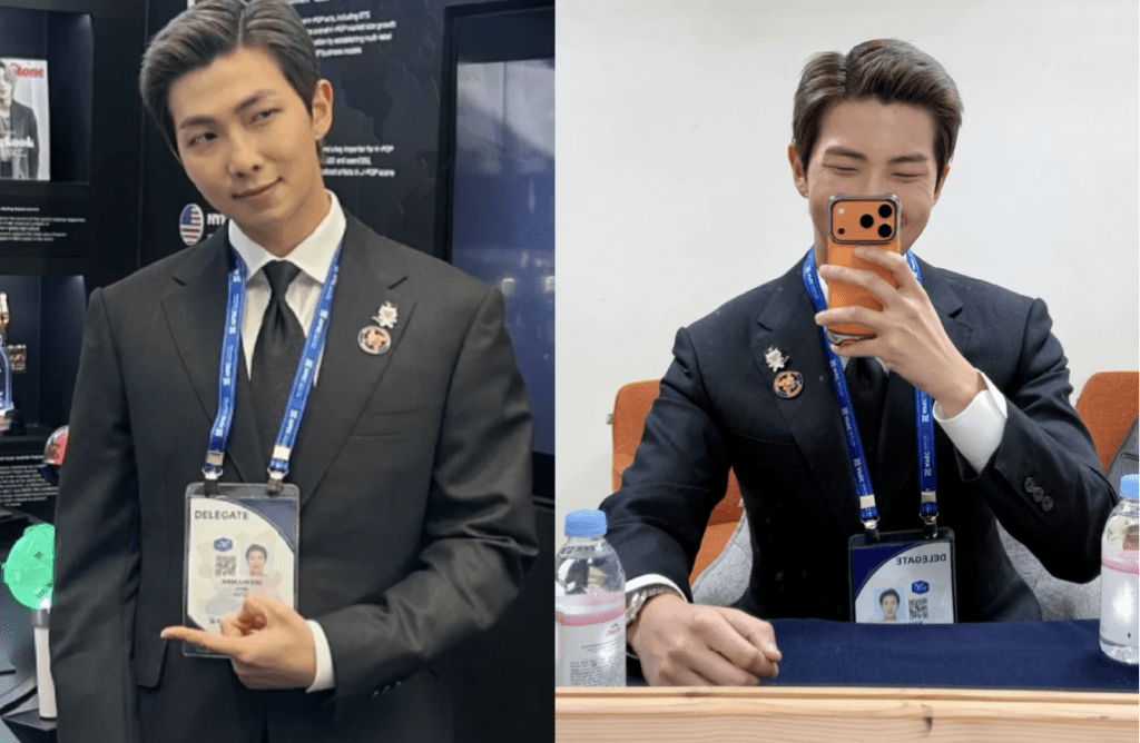 방탄 RM, 각국 정상 모인 APEC 기조 연설...기립 박수 